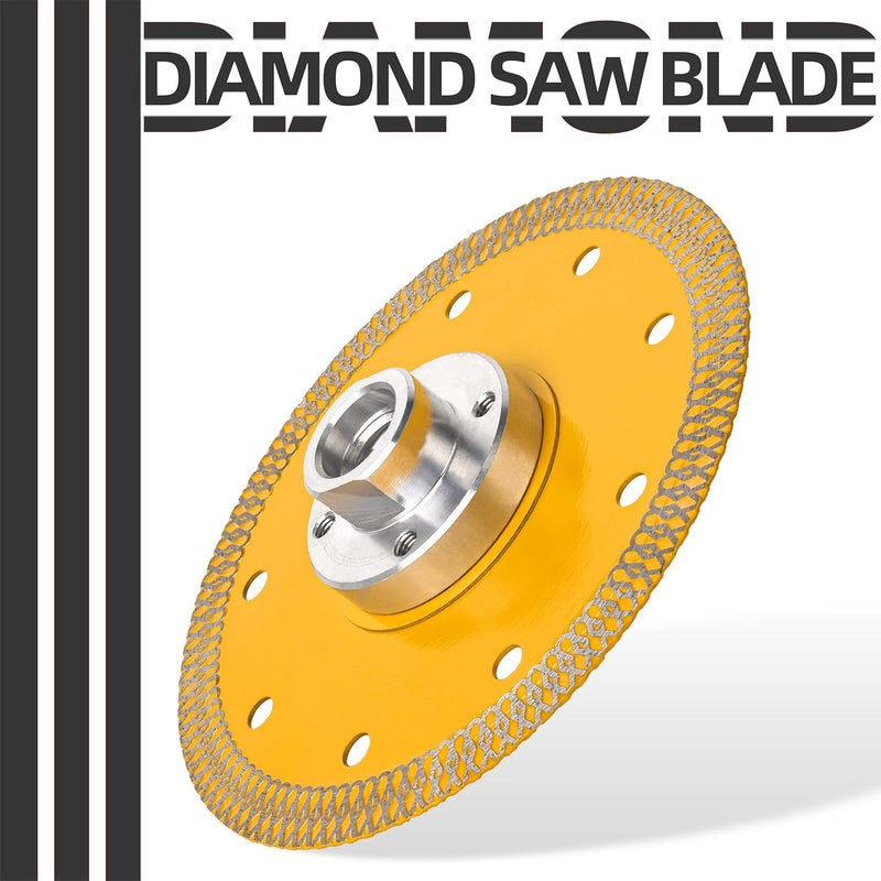 OSCEH 5" Diamond Blade Porcelain Tile Saw Blade with 5/8"-11 Flange for Granite Marble Tile Cutting - Image 3